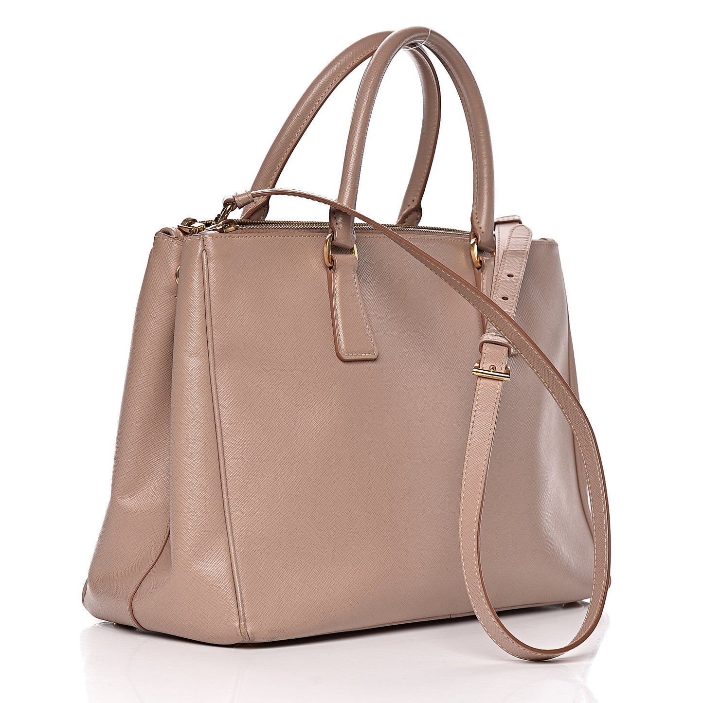 Saffiano Medium Galleria Double Zip Tote Cammeo