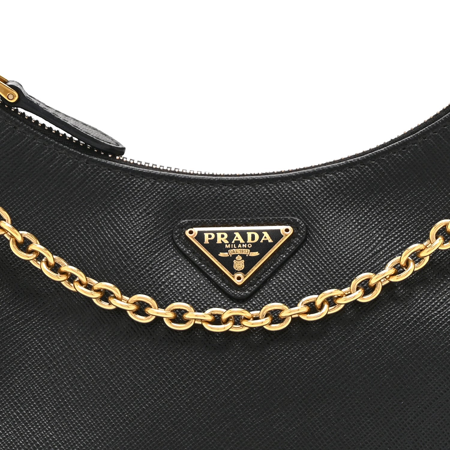 Prada Saffiano Lux Re-Edition 2005 Shoulder Bag Black 8 of 10