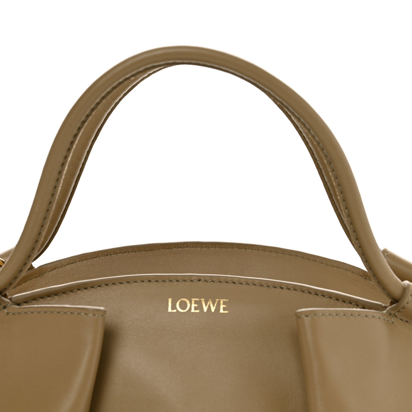 Shiny Nappa Calfskin Small Paseo Bag Clay Green
