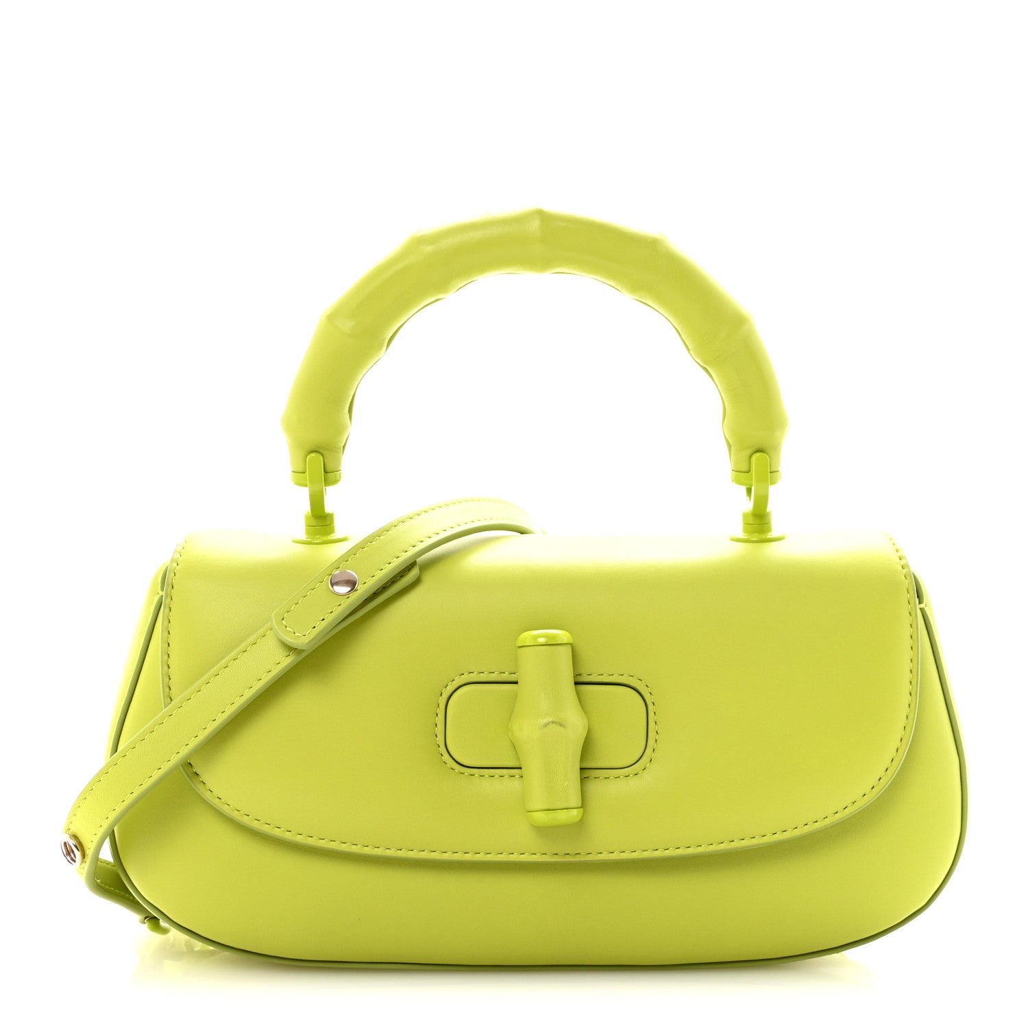 Gucci Calfskin Medium Bamboo Diva Green 1 of 9