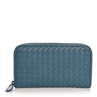 Bottega Veneta Nappa Intrecciato Zip Around Wallet Canard 1 of 13