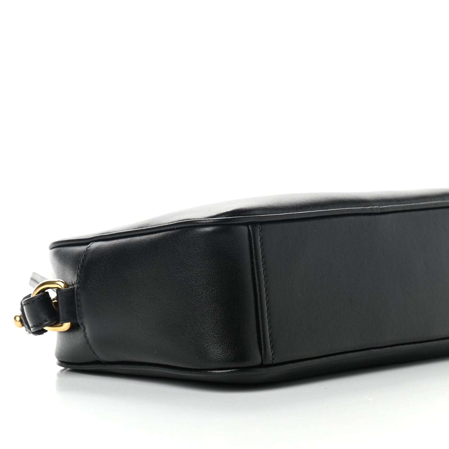 Soft Calfskin Camera Crossbody Bag Black