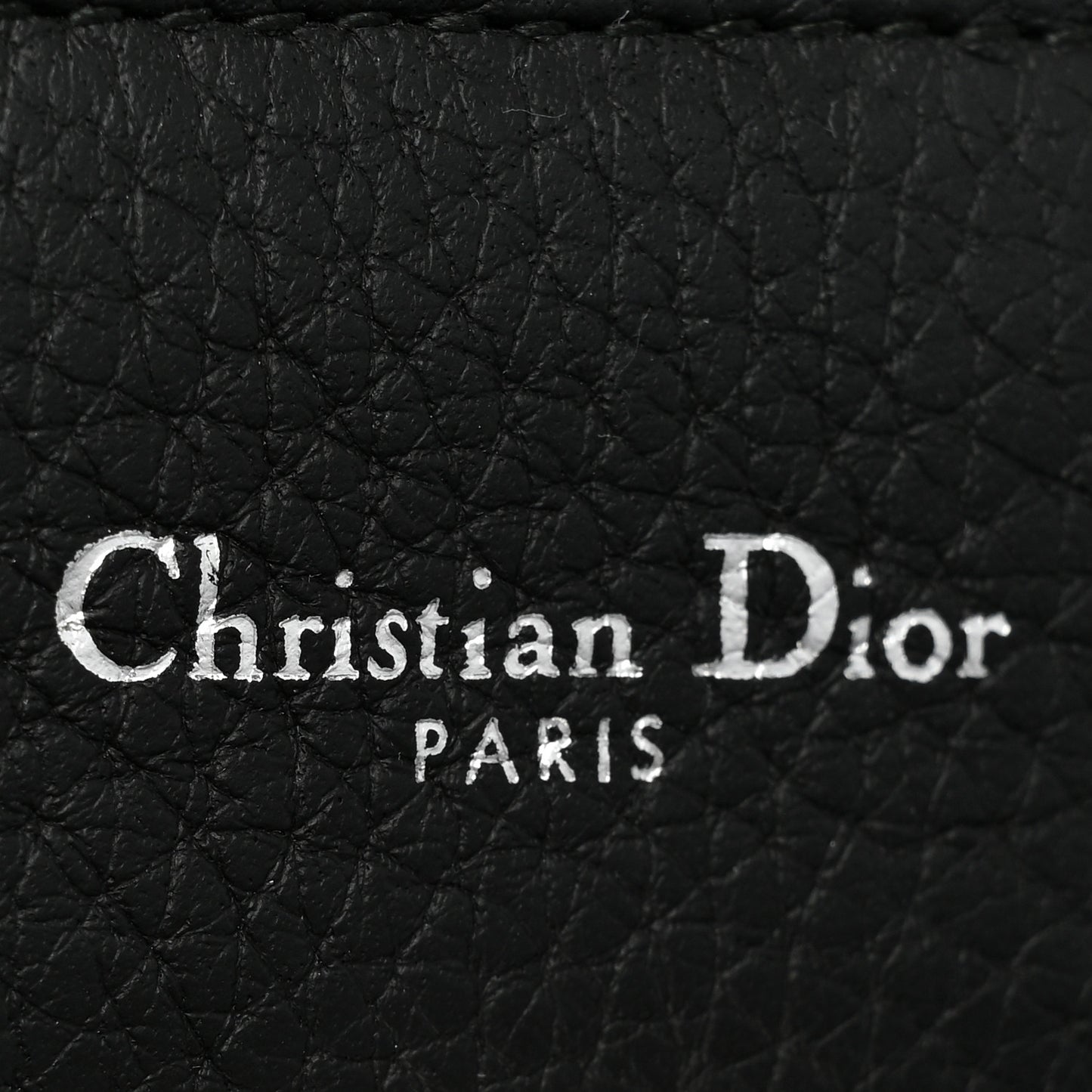 Grained Calfskin Medium Diorever Flap Black