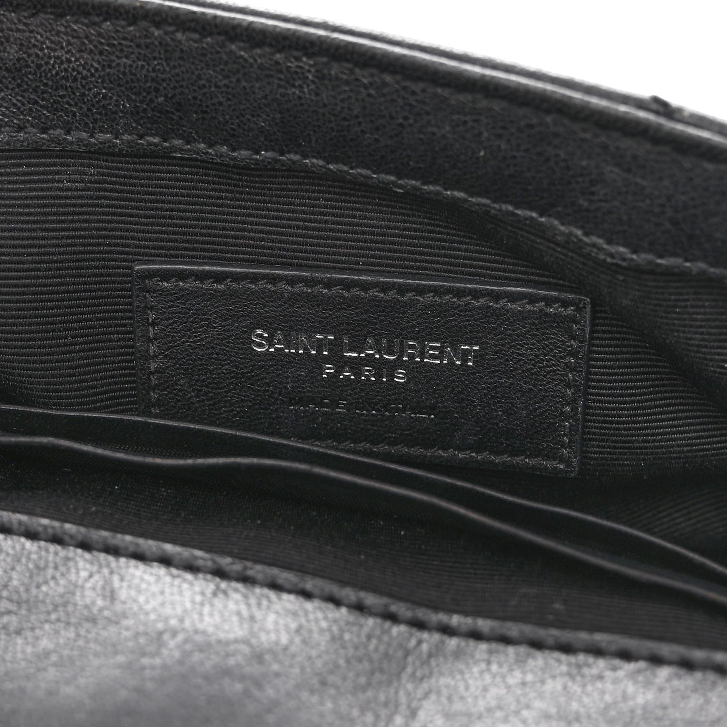 Saint Laurent Sheepskin Matelasse Chevron Monogram Classic Baby Chain Bag Black 6 of 10