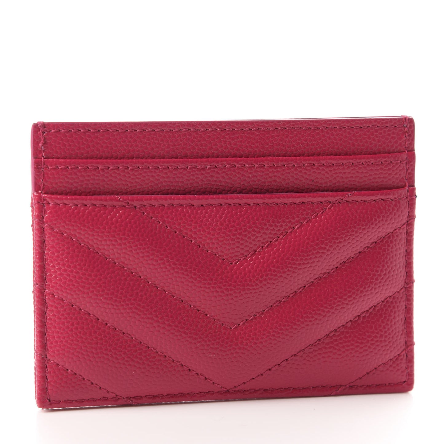 Grain De Poudre Matelasse Chevron Monogram Credit Card Case Bubblegum