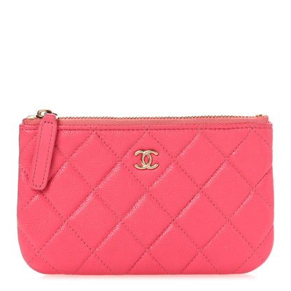 Chanel Caviar Quilted Small Cosmetic Case Pink 1 of 11