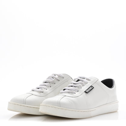 Chanel Calfskin CC Womens Sneakers 39 White 4 of 12