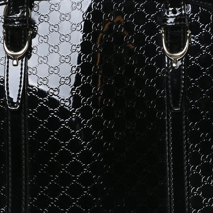 Gucci Patent Microguccissima Small Nice Top Handle Dome Bag Black 8 of 10