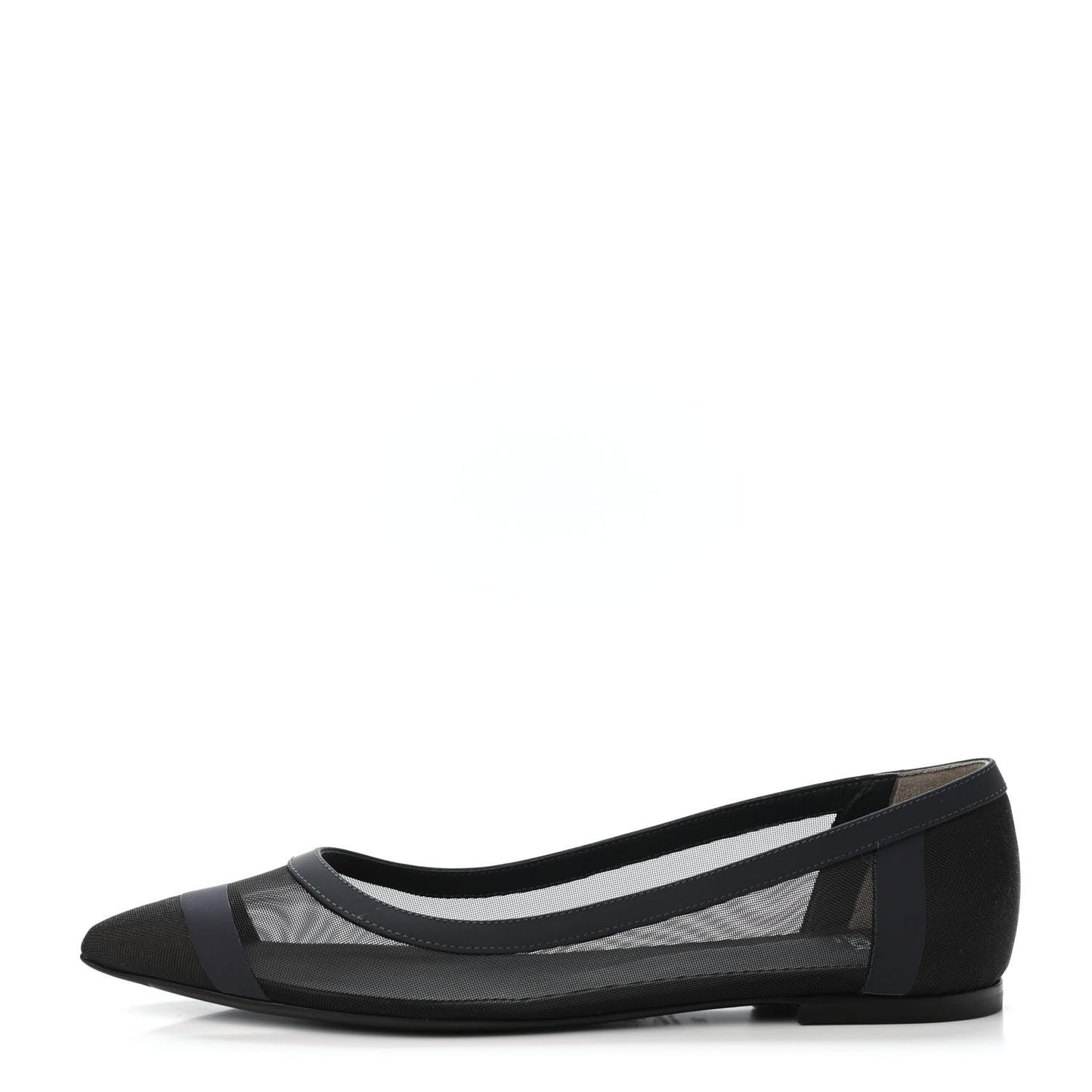 Mesh Skimmer Ballerina Flats 39 Navy Black