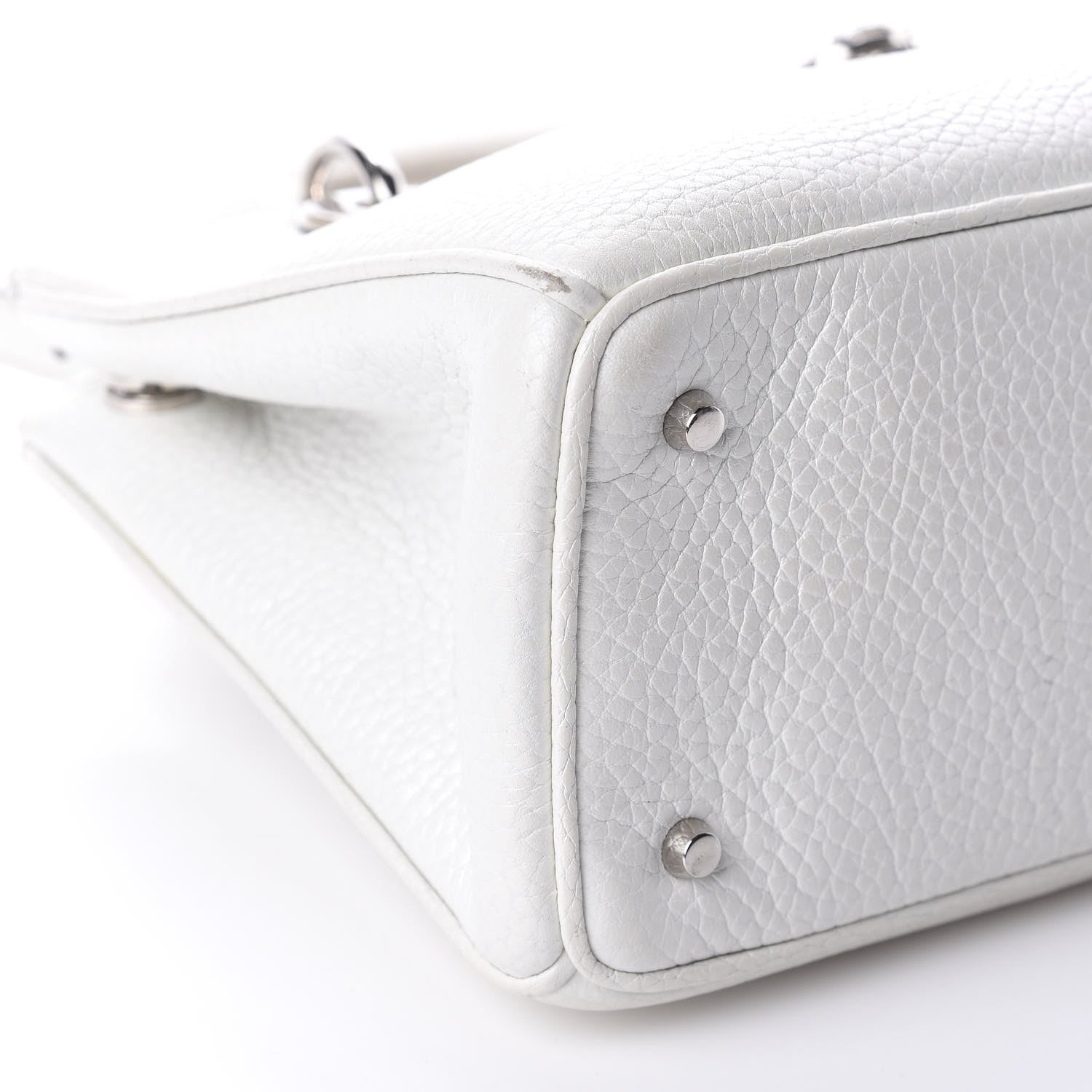 Christian Dior Bullcalf Mini Diorissimo Tote White 8 of 10