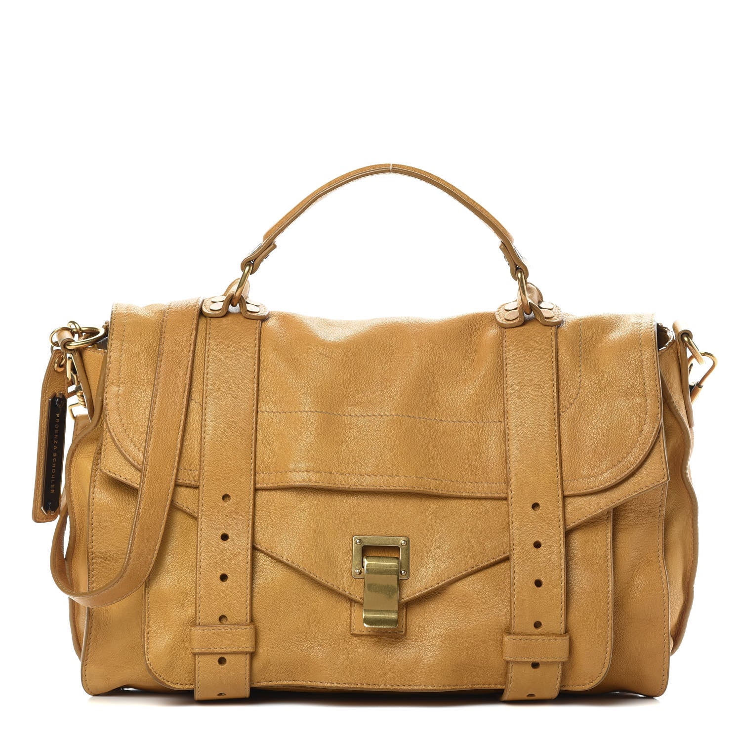 Proenza Schouler Lambskin Medium PS1 Satchel Mustard 1 of 14