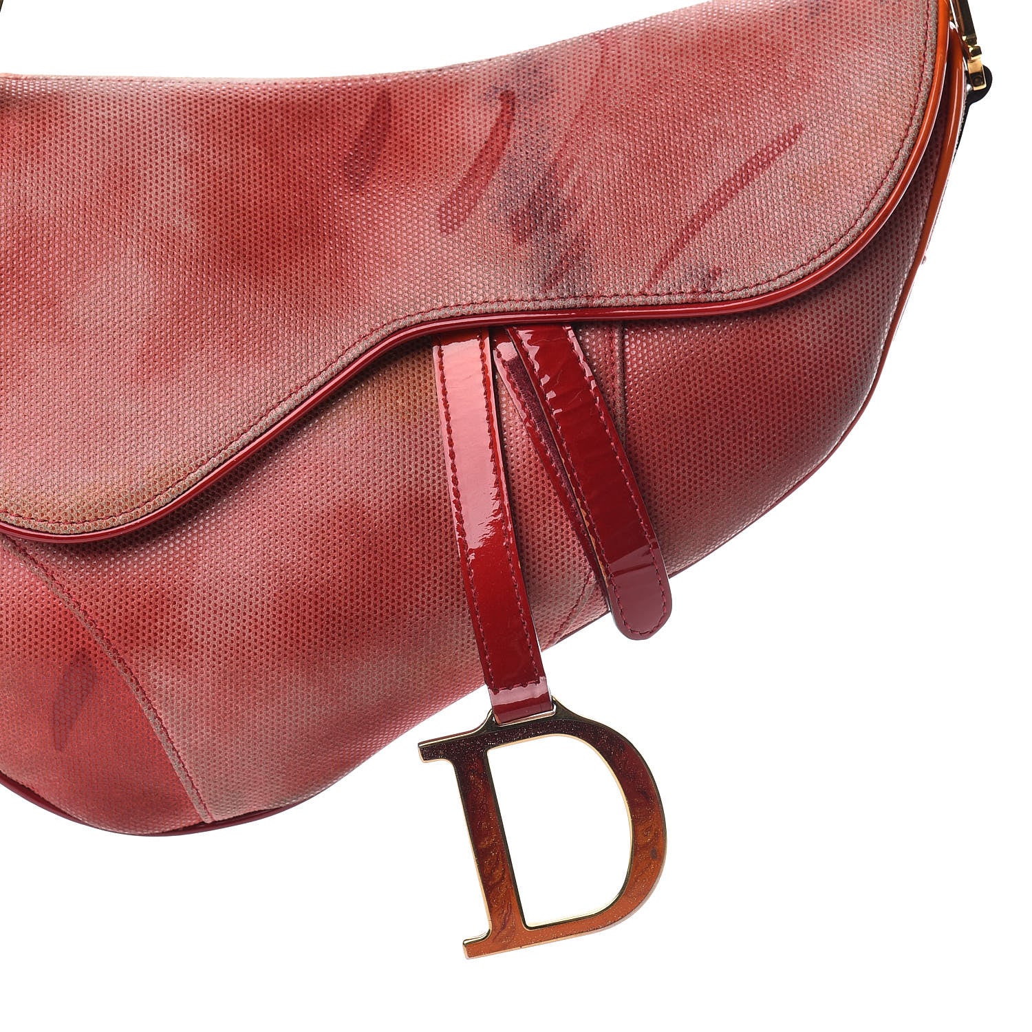 Christian Dior Pixelated Suede Tie Dye Mini Saddle Bag Multicolor 12 of 14