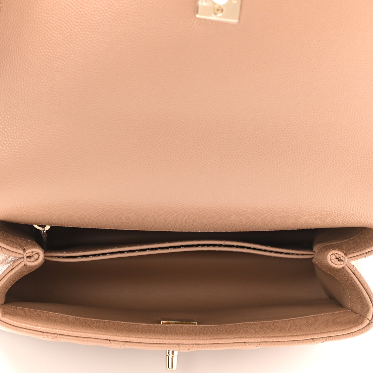 Chanel Caviar Quilted Mini Coco Handle Flap Beige 5 of 11