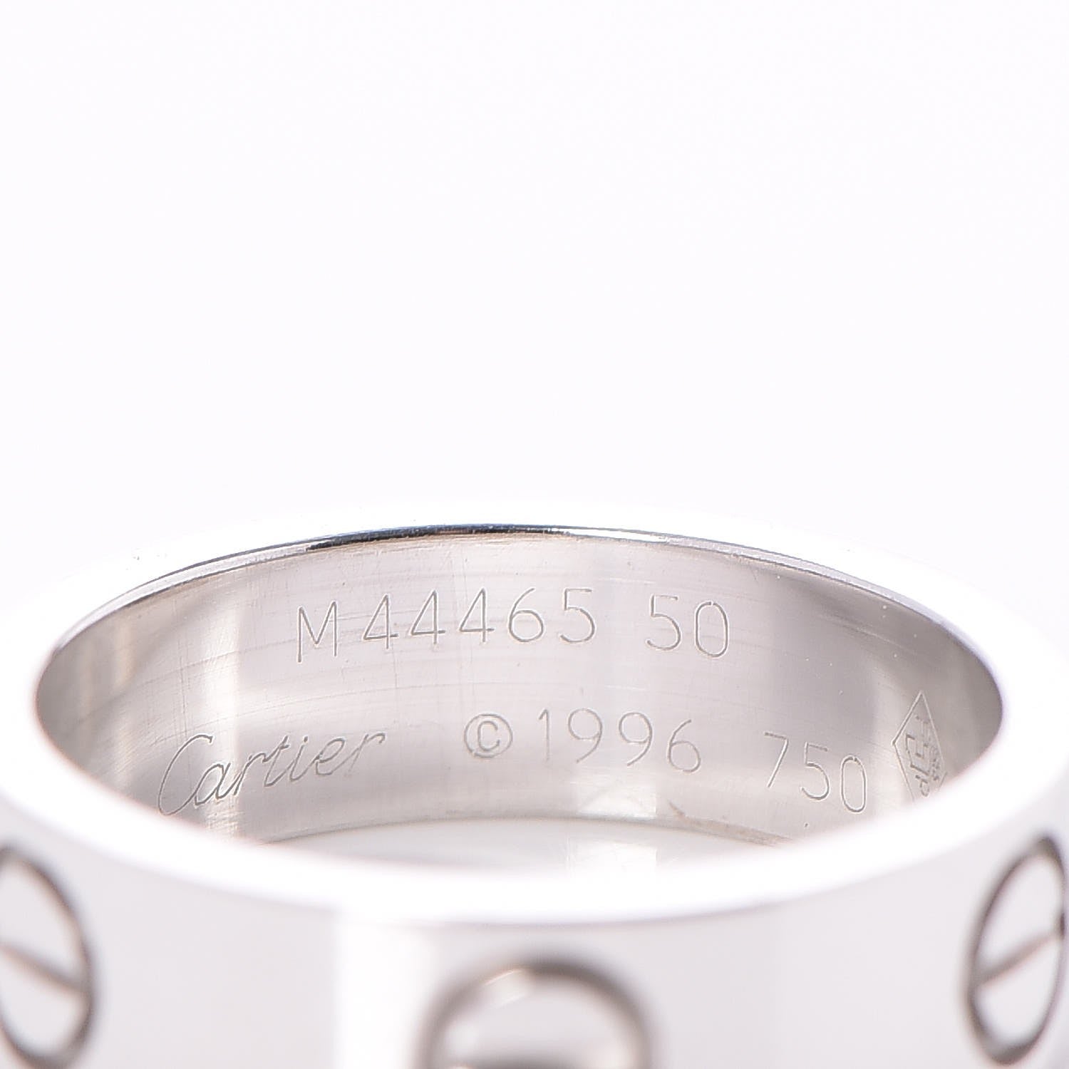 Cartier 18K White Gold 5.5mm LOVE Ring 50 5.25 4 of 5