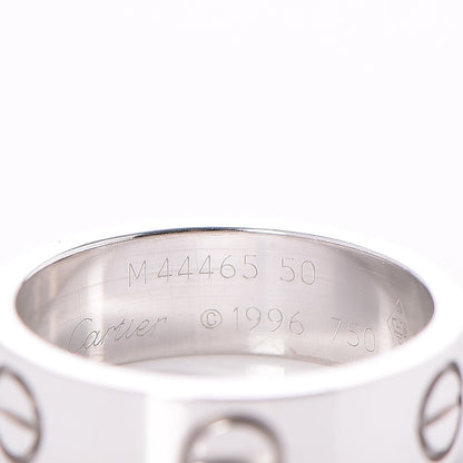 Cartier 18K White Gold 5.5mm LOVE Ring 50 5.25 4 of 5