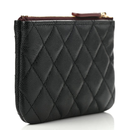 Chanel Caviar Quilted Small Cosmetic Case Black 3 of 8