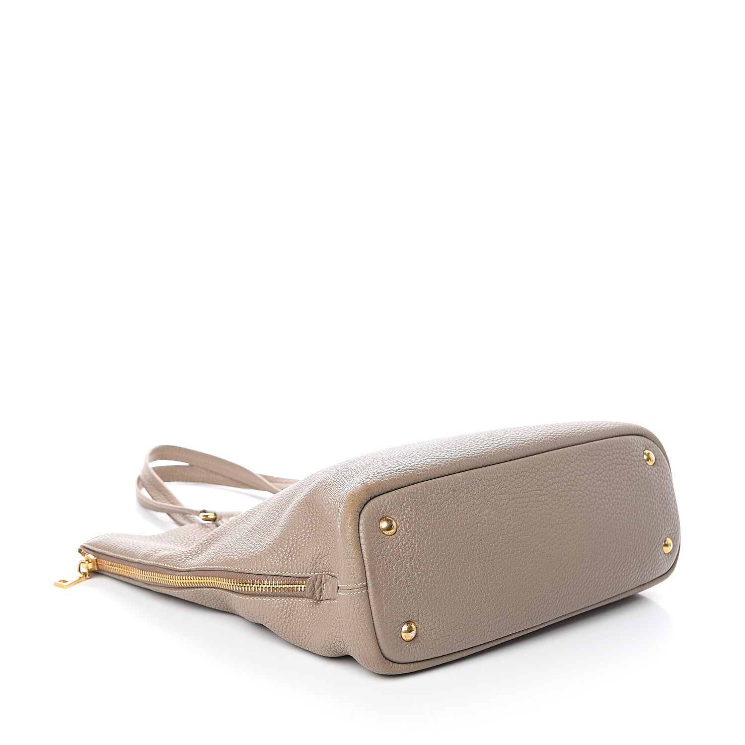Prada Vitello Daino Side Zip Tote Visone 3 of 8