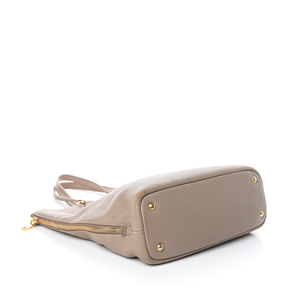 Prada Vitello Daino Side Zip Tote Visone 3 of 8