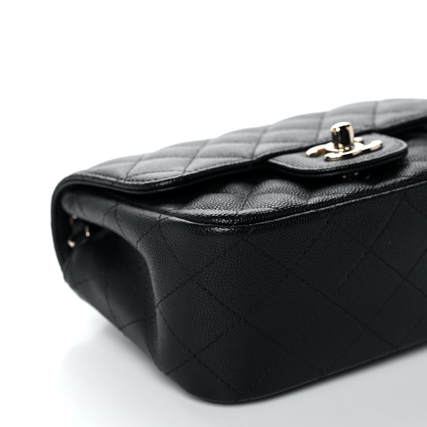 Caviar Quilted Mini Square Flap Black