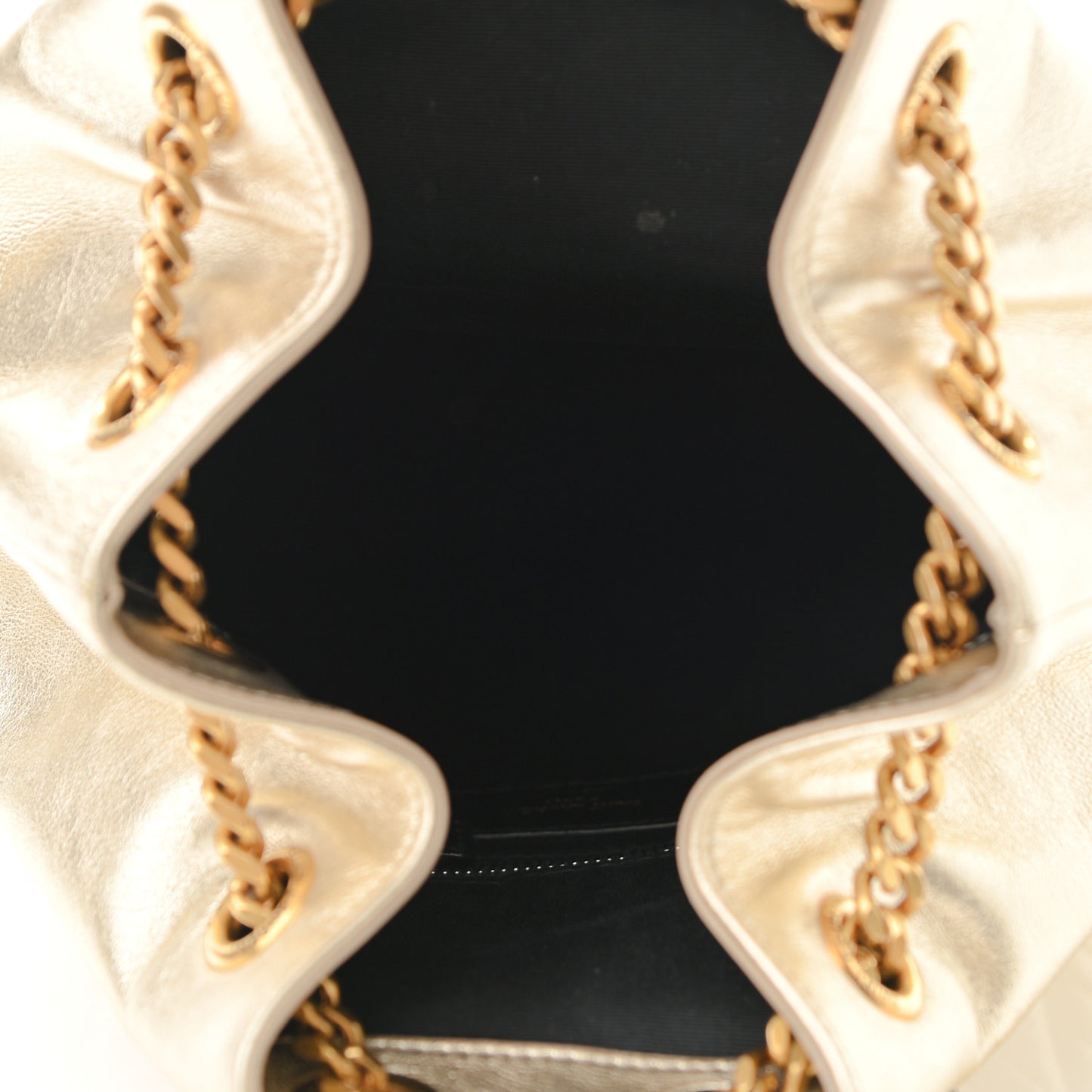 Lambskin Matelasse Monogram Joe Backpack Pale Gold
