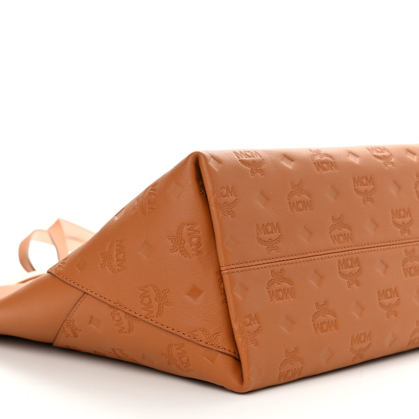 Calfskin Ottomar Monogram Medium Klara Top Zip Tote Cognac