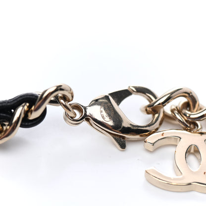Chanel Metal Lambskin Chain Micro Bag Necklace Gold Black 4 of 4