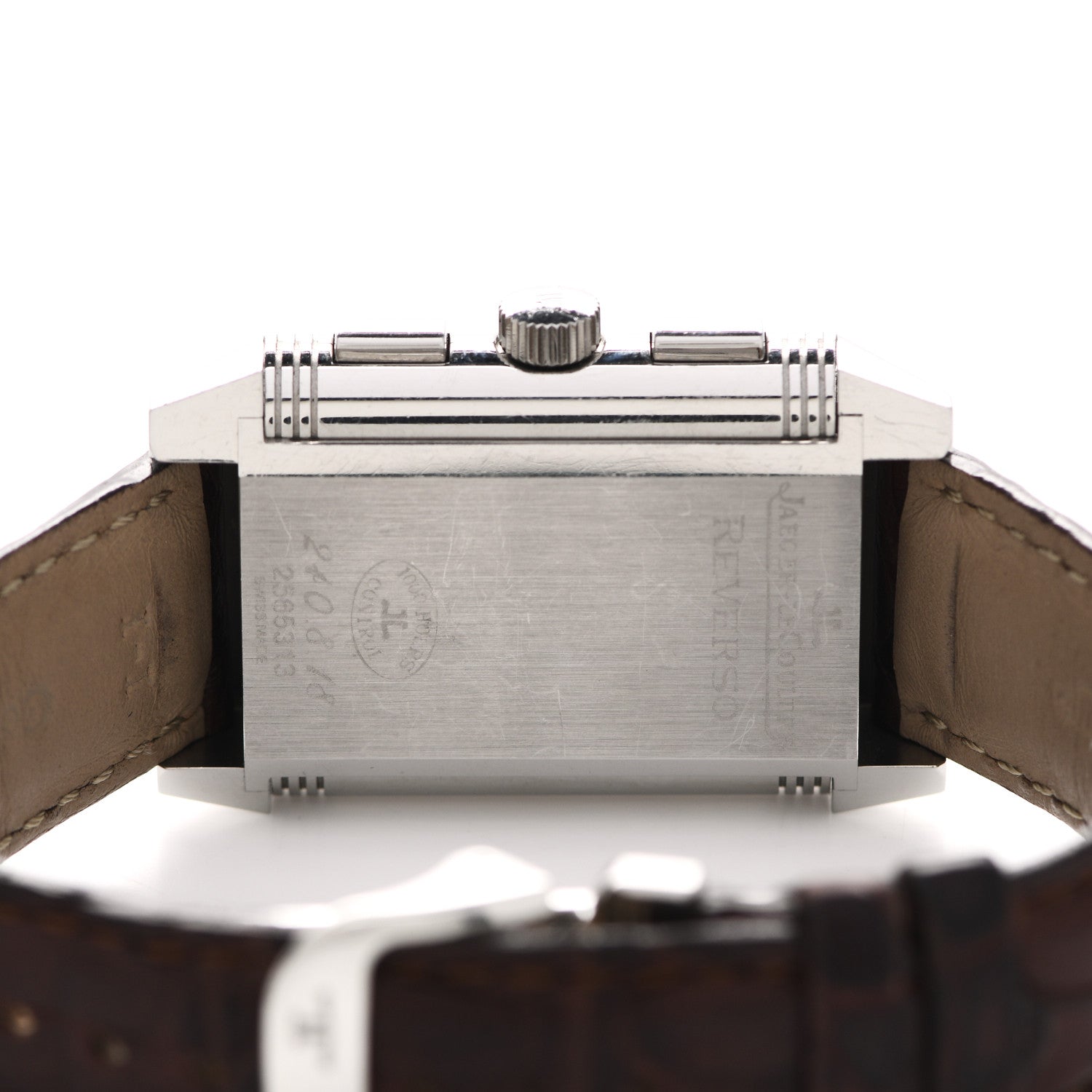 Jaeger-LeCoultre Stainless Steel Alligator 30mm Reverso Grande Date GMT 8 Days Manual Winding Watch Q3028420 5 of 6