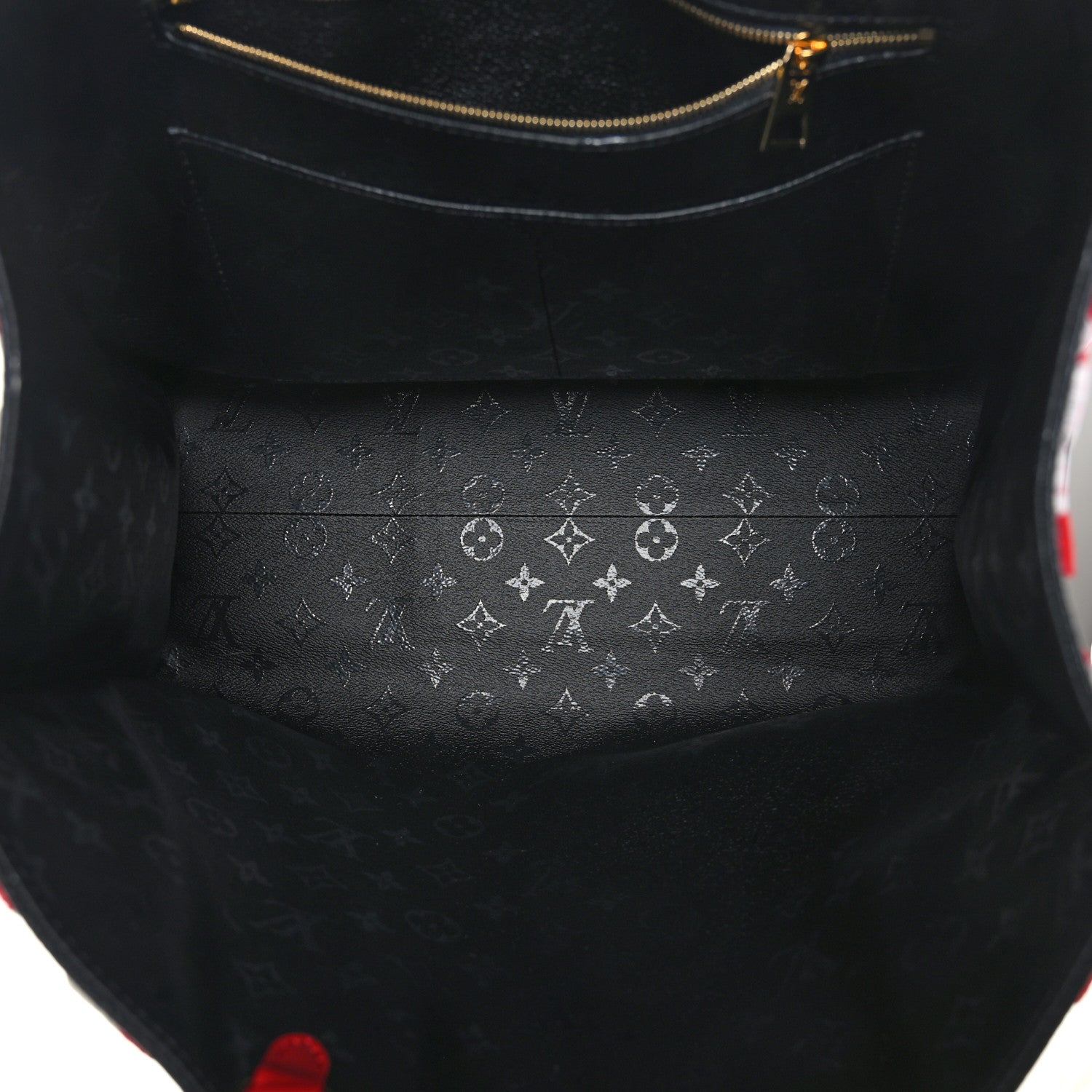 Louis Vuitton X UF Tufted Monogram Onthego GM Black Red 5 of 8