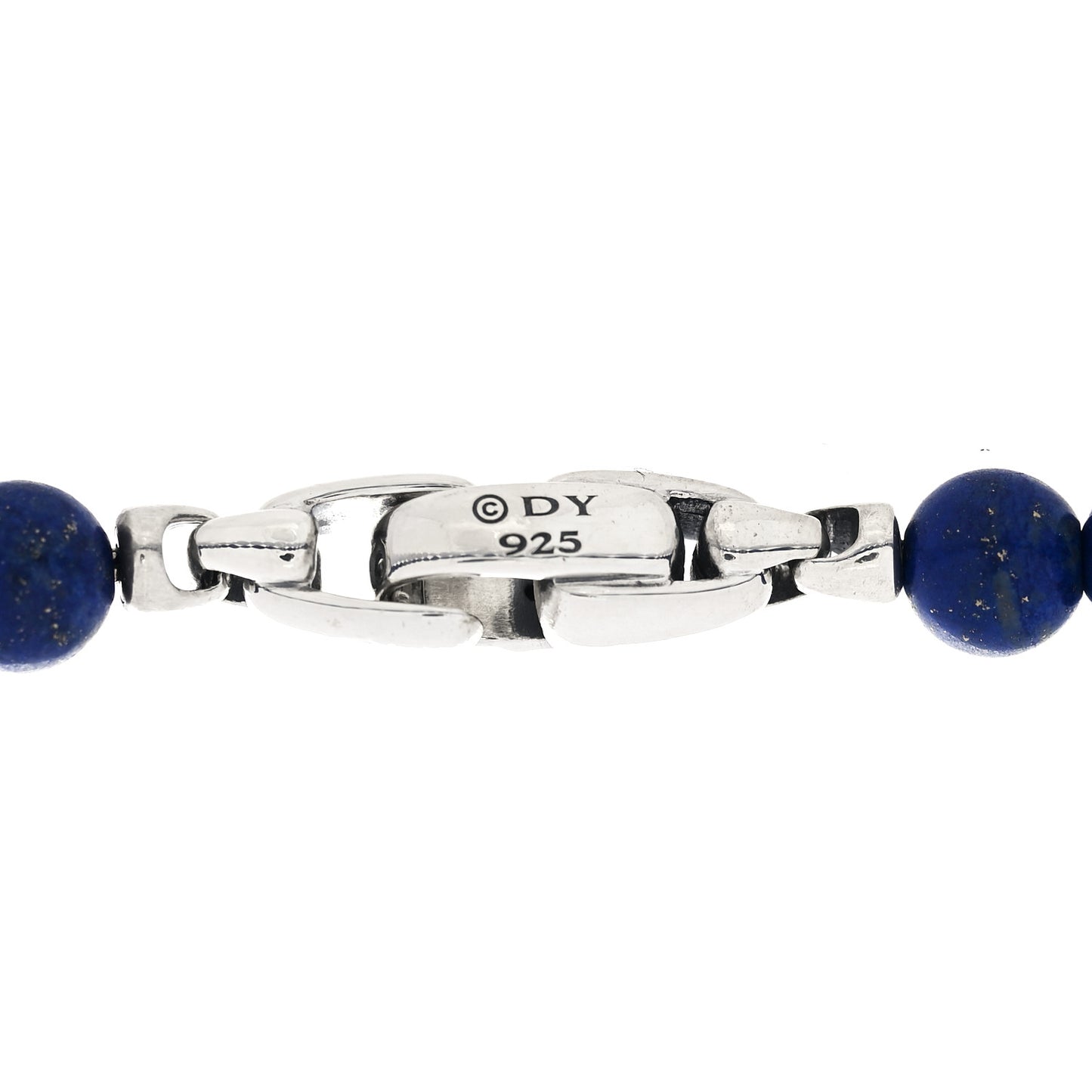 Sterling Silver Sapphire Lapis Lazuli 6mm Spiritual Beads Pave Bracelet