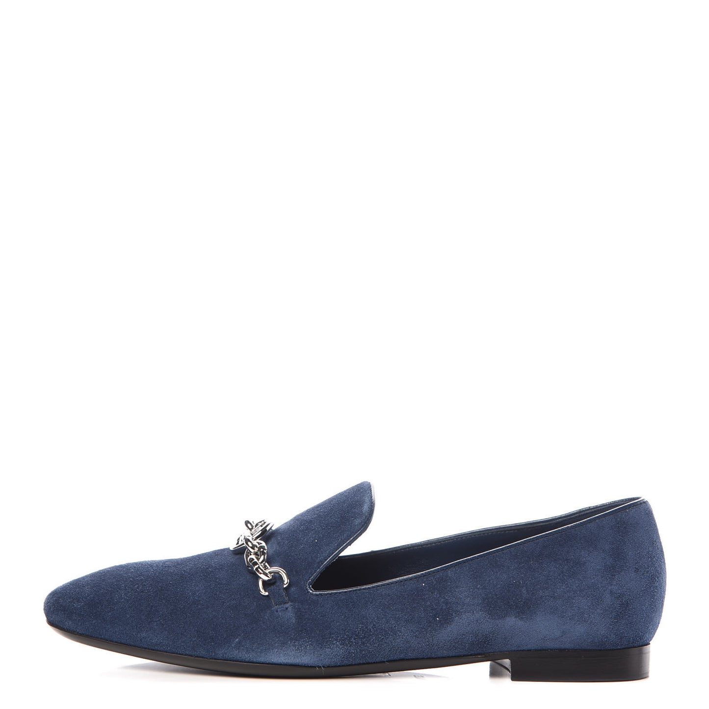 Suede Schoolgirl Flat Slippers 37.5 Blue