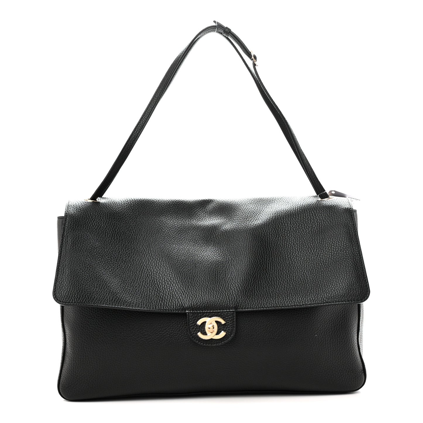 Grained Calfskin Souplissimo Maxi Flap Black