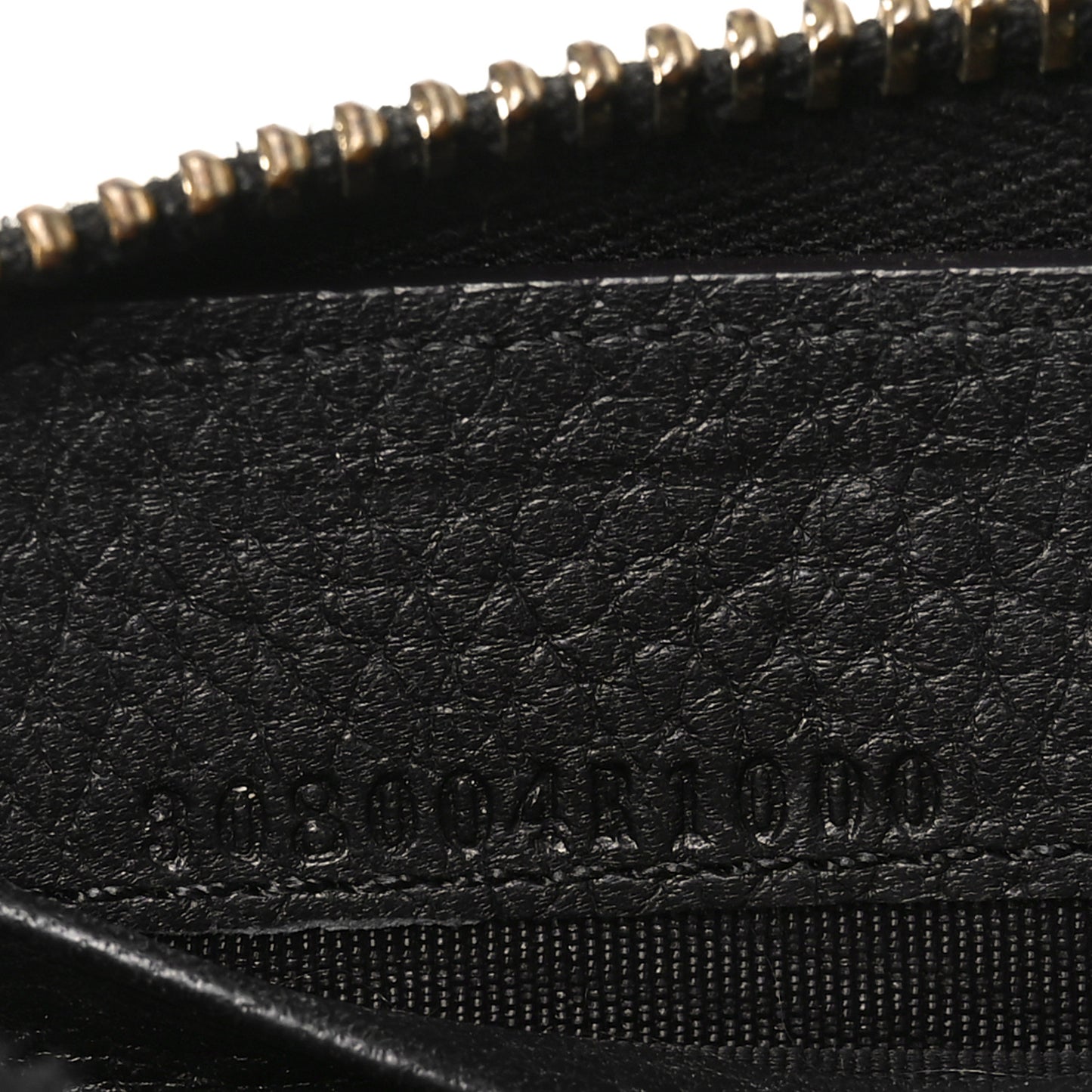 Pebbled Calfskin Soho Zip Around Wallet Black