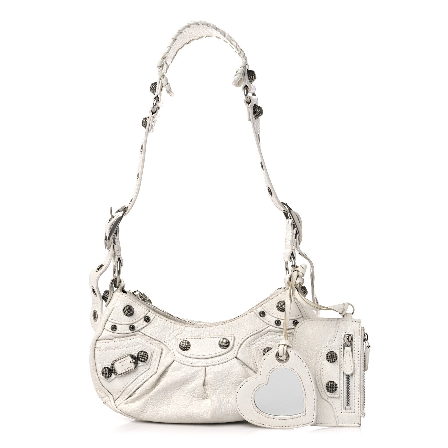 Balenciaga Agneau Arena Le Cagole Shoulder Bag XS Optic White 1 of 20