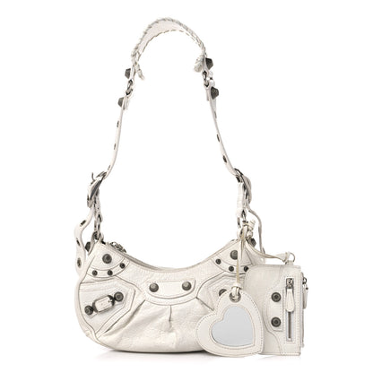 Balenciaga Agneau Arena Le Cagole Shoulder Bag XS Optic White 1 of 20