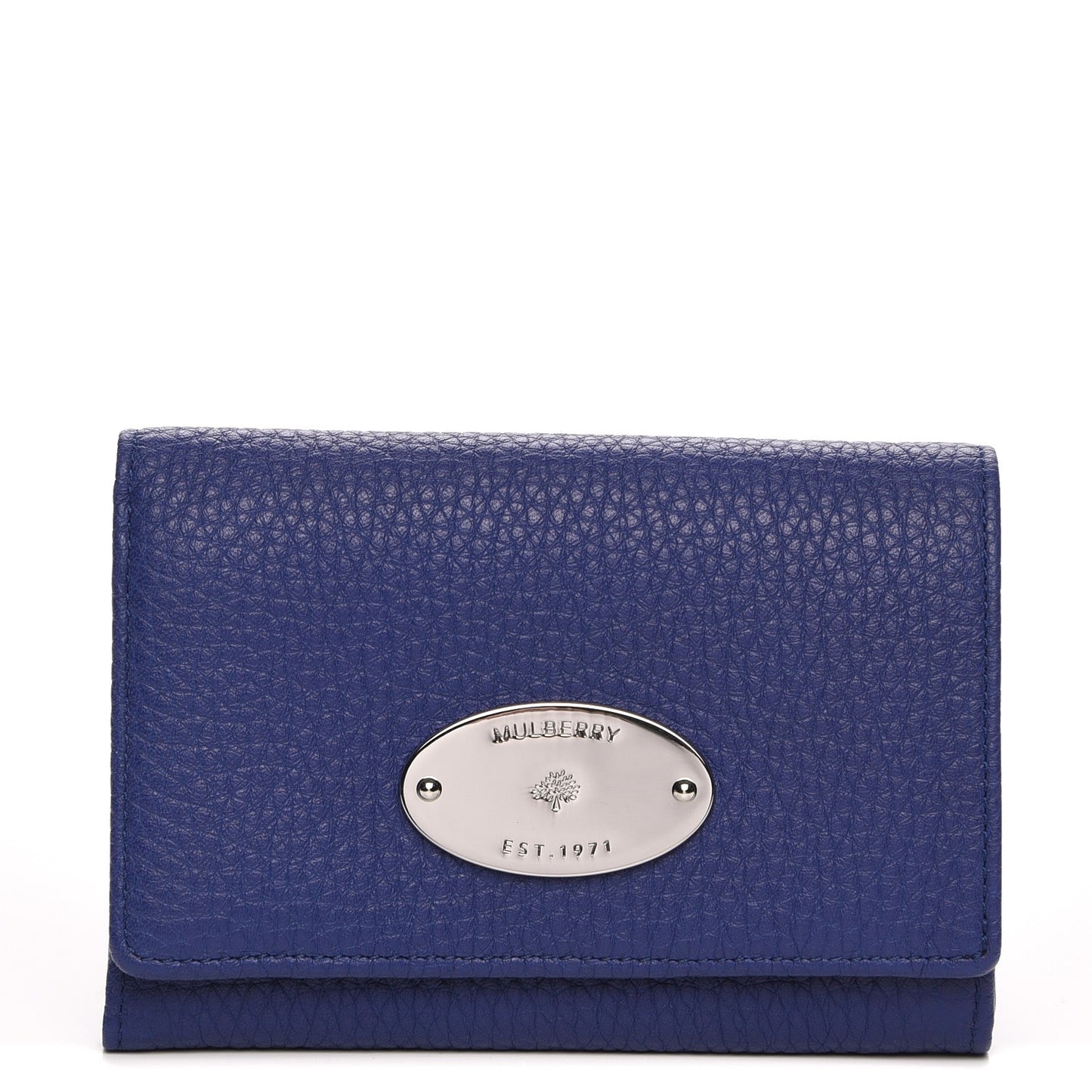 Soft Grain Leather French Purse Wallet Indigo