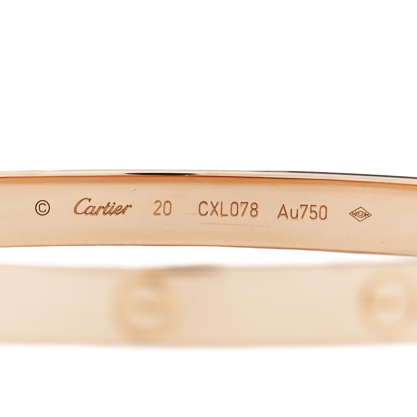 18K Pink Gold LOVE Bracelet 20