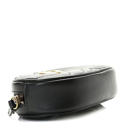 Gucci Calfskin Matelasse GG Marmont Belt Bag 75 30 Black 6 of 8