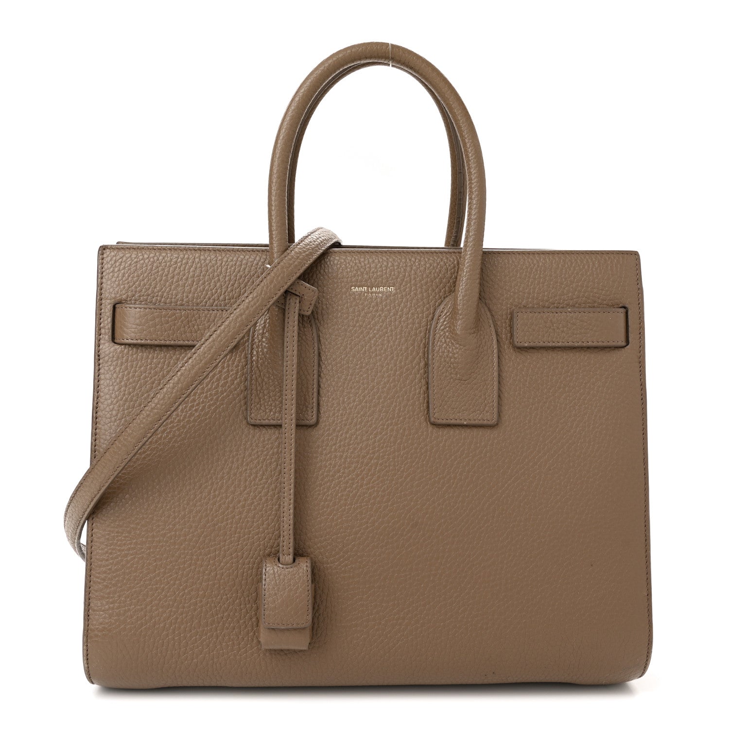 Saint Laurent Grained Calfskin Small Sac De Jour Taupe 1 of 22