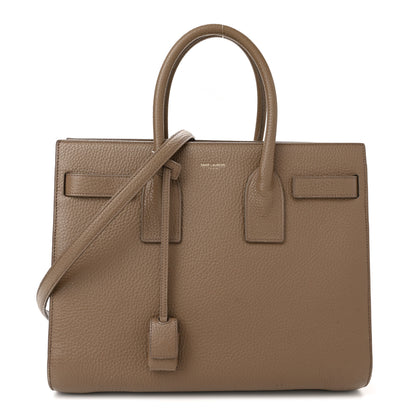 Saint Laurent Grained Calfskin Small Sac De Jour Taupe 1 of 22