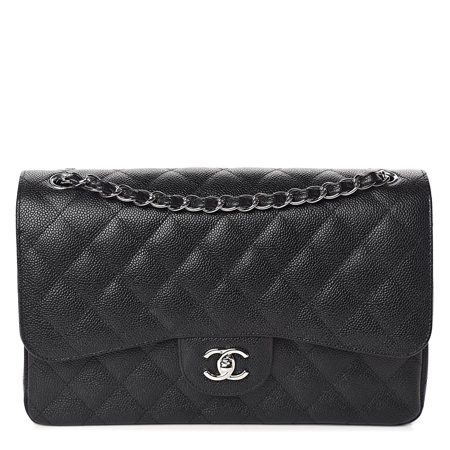 Chanel Caviar Quilted Jumbo Double Flap Black 1 of 10