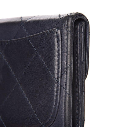 Chanel Lambskin Quilted Flap Card Holder Wallet Navy 13 of 13