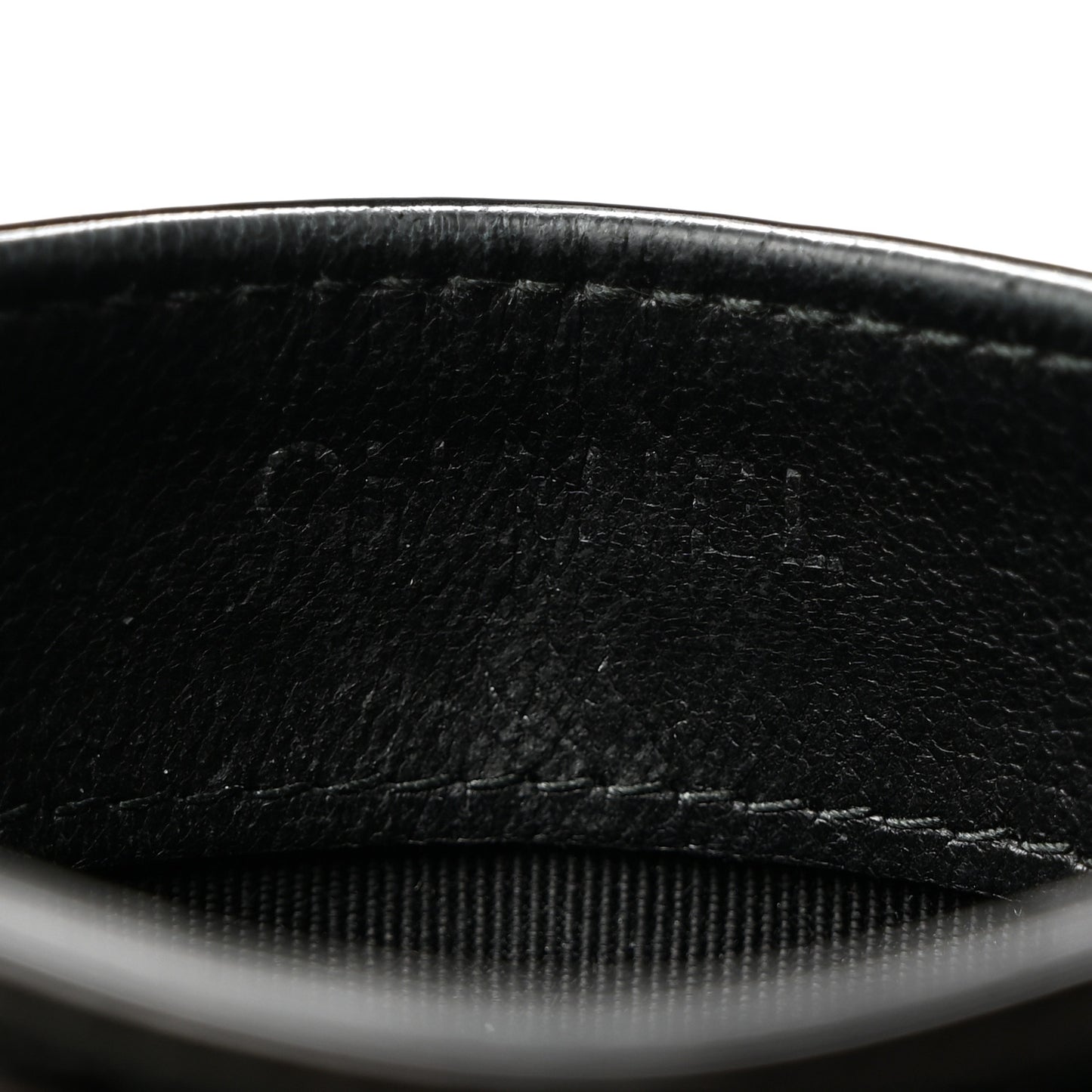 Patent Calfskin Quilted Card Holder Black