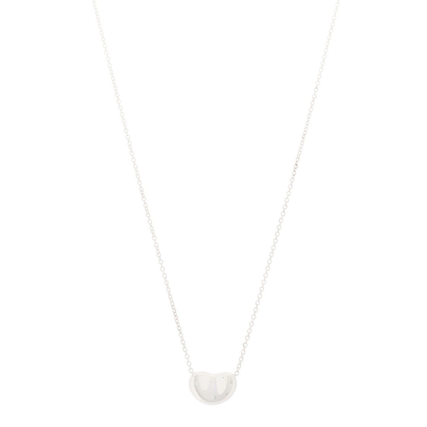 Sterling Silver 11mm Elsa Peretti Bean Pendant Necklace
