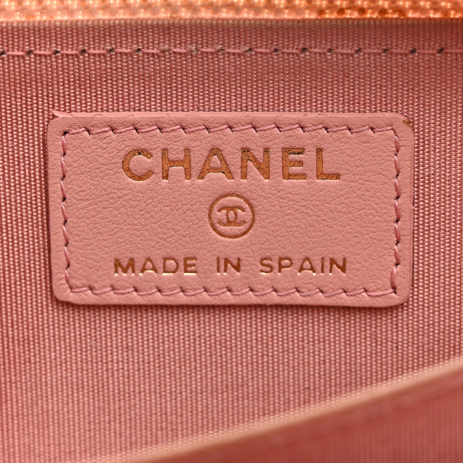 Chanel Caviar Quilted Boy Zip Around Coin Purse Wallet Light Pink 6 of 11