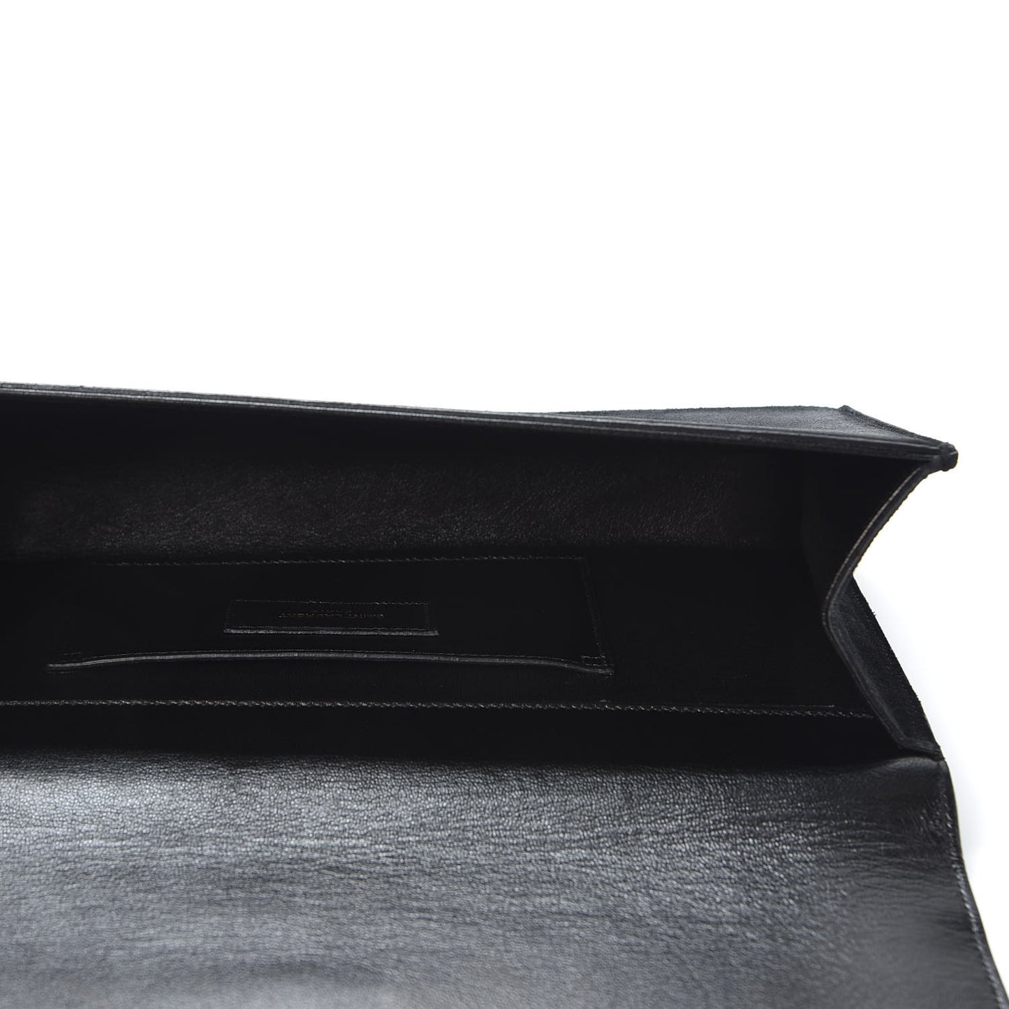 Velvet Classic Monogram Tassel Clutch Black