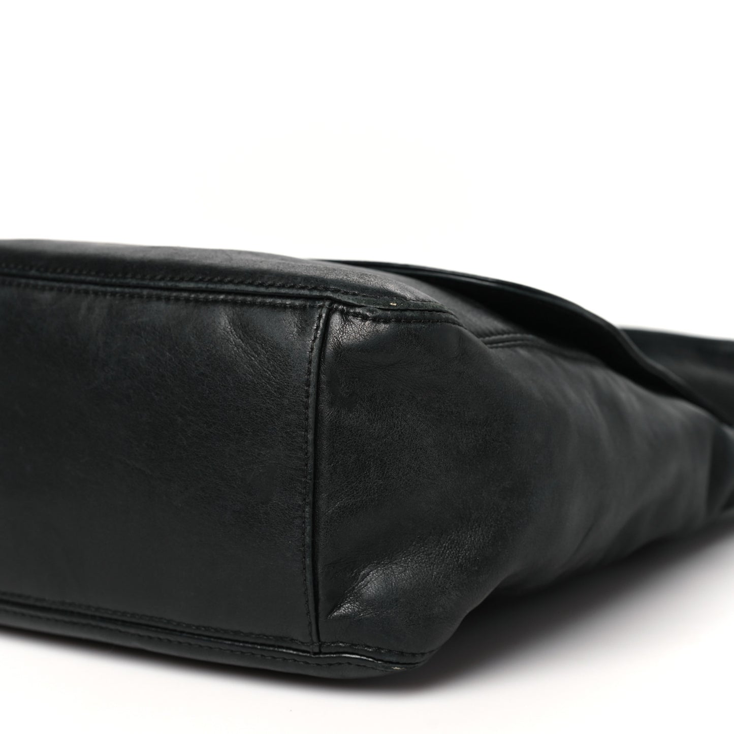 Lambskin CC Tassel Shoulder Flap Bag Black