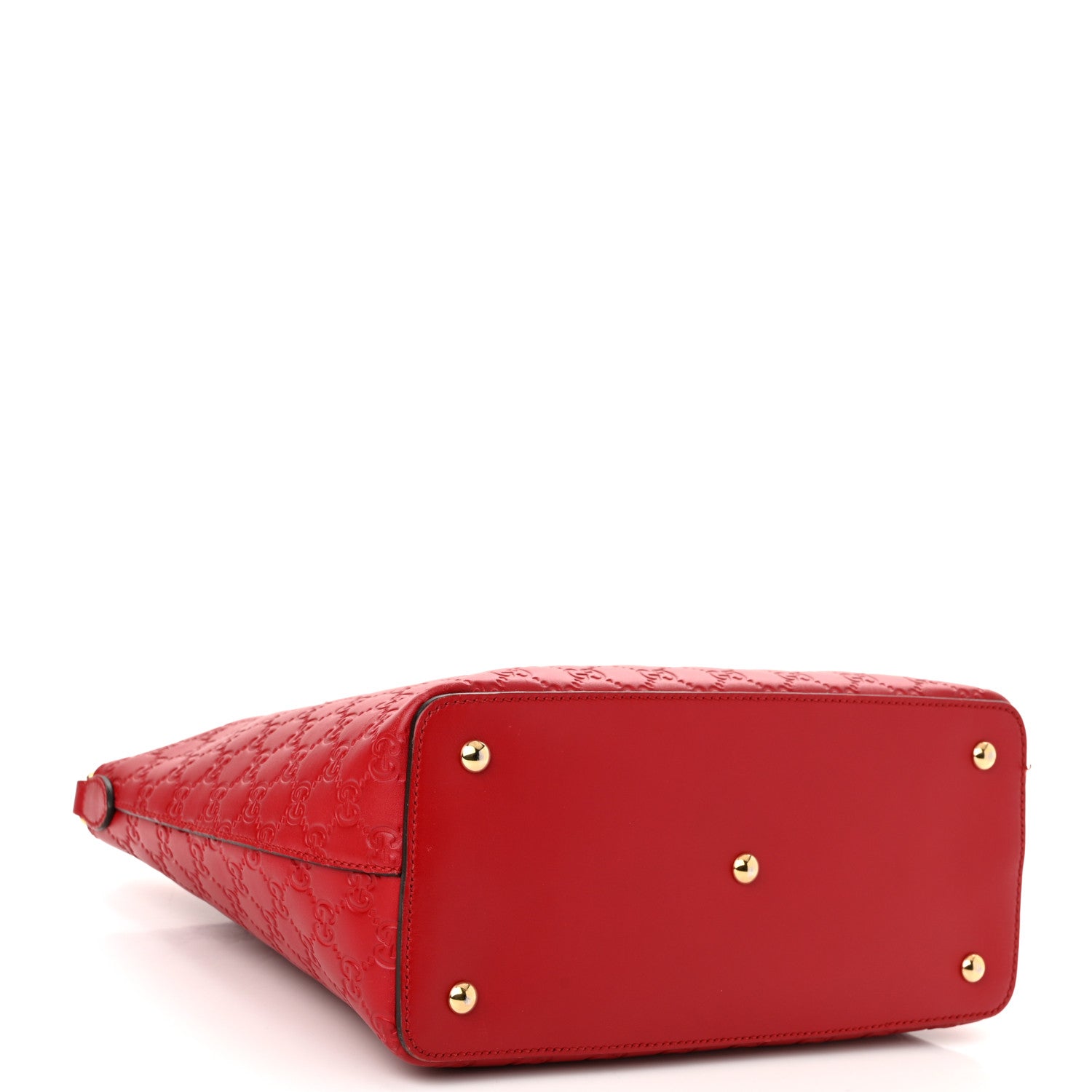 Gucci Guccissima Linea A Foldover Tote Red 4 of 12