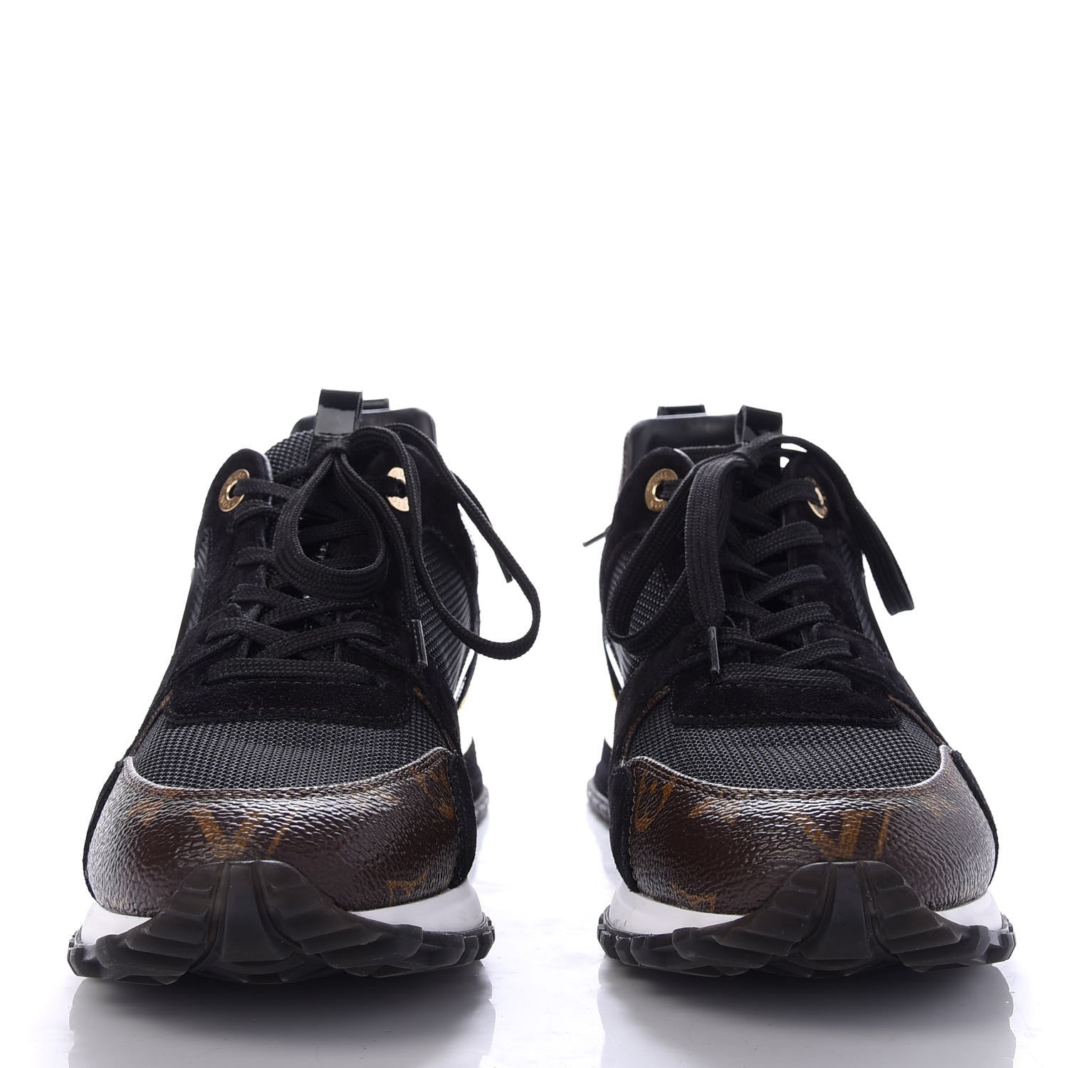 Louis Vuitton Suede Monogram Run Away Sneakers 36.5 Black 2 of 10