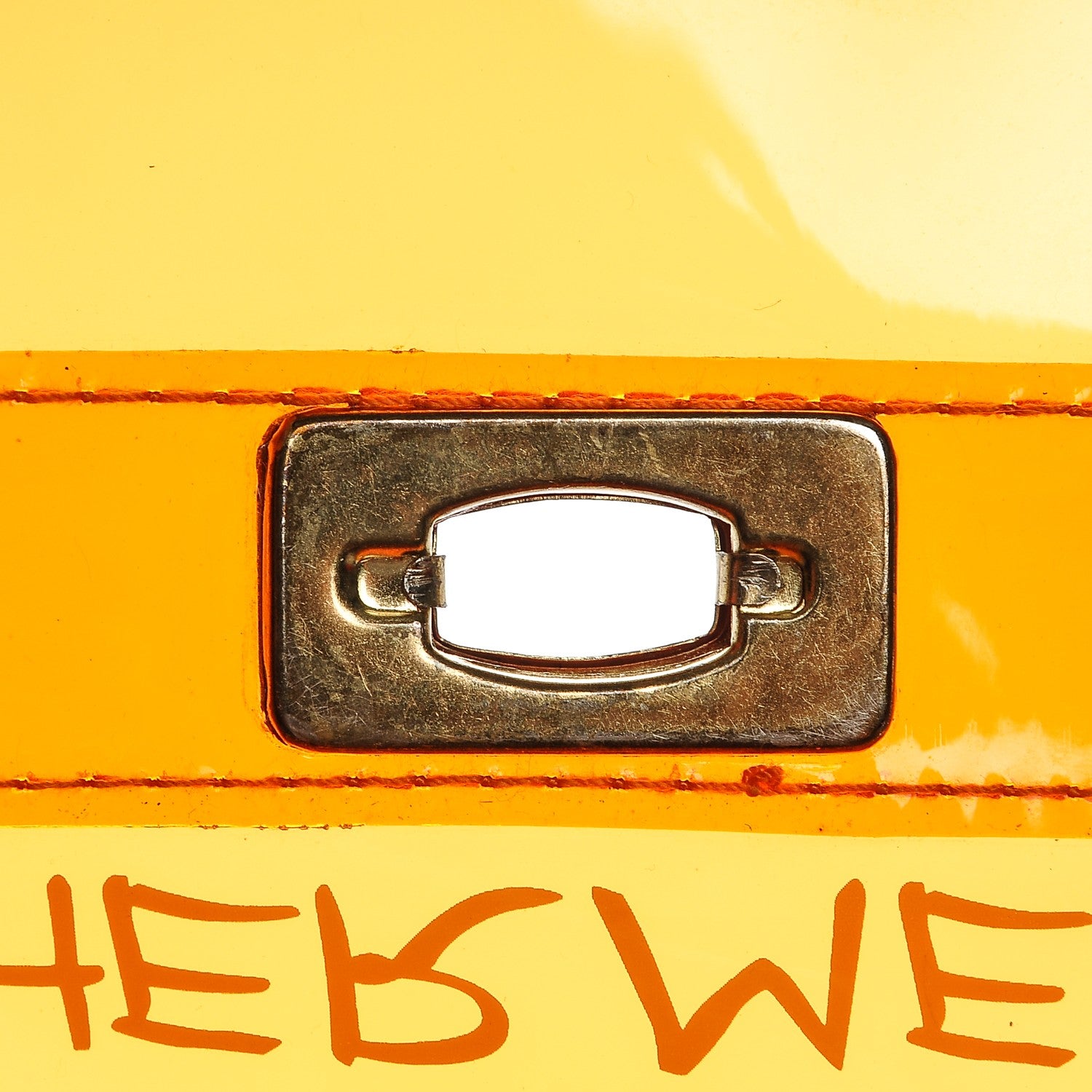 Hermes Vinyl Souvenir De L'Exposition Kelly Orange 5 of 7