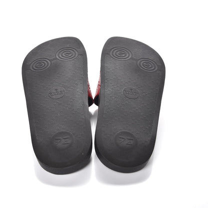 Gucci Guccissima Signature Womens Slide Sandals 39 Hibiscus Red 7 of 11